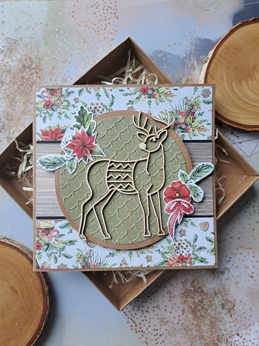 kartki scrapbooking Kartka świąteczna/ kartka na Boże Narodzenie (pudełko)