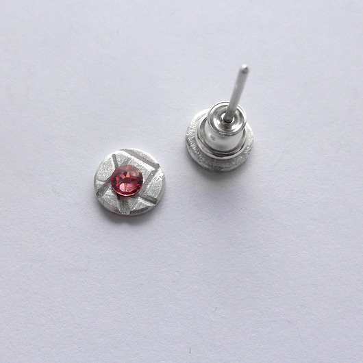 kolczyki z kamieniami Kolczyki OKRĄG