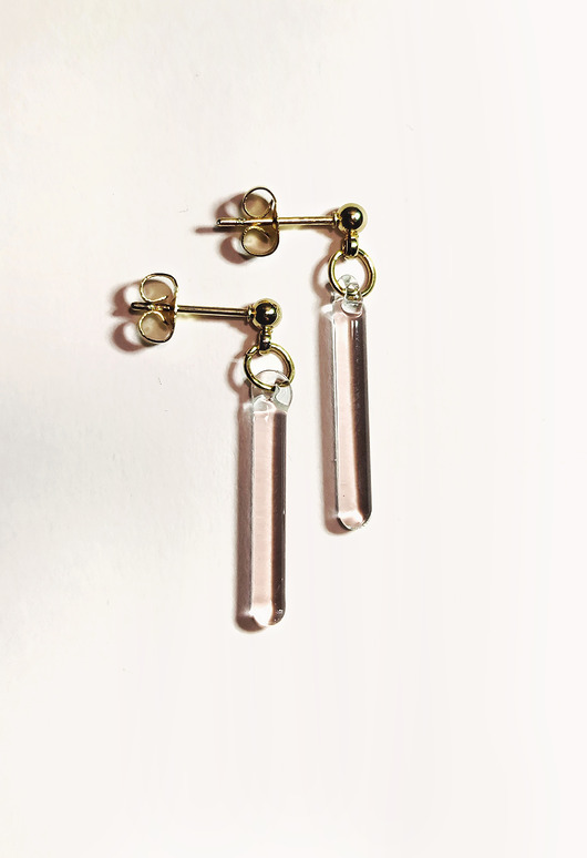 kolczyki szklane Szklane kolczyki linie - krótkie Line"