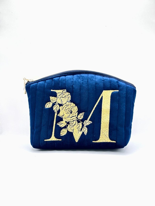 kosmetyczki Pikowana kosmetyczka z monogramem
