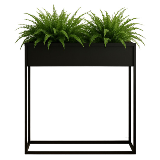 kwietniki Kwietnik Metalowy CUBO 80x80cm czarny 9 sztuk