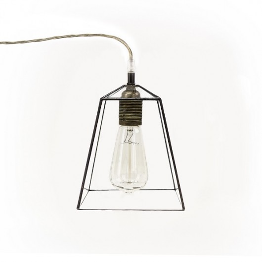 Lampka wisząca TRAPEZ z przezroczystego szkła Fest Lampy