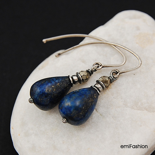 Lapis lazuli z Pirytem  MAREMI Jewelry