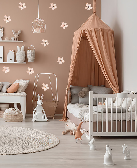 naklejki ścienne do pokoju dziecka Naklejki na ścianę dla dzieci Niezapominajki Boho