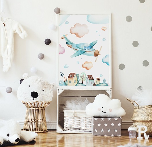 Plakat Samolocik obrazki do pokoju dziecka HOG STUDIO