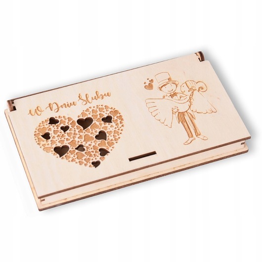 kartki scrapbooking Pudełko na pieniądze DLA MŁODEJ PARY NA Ślub