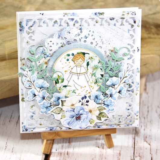 kartki scrapbooking Kartka na Komunię