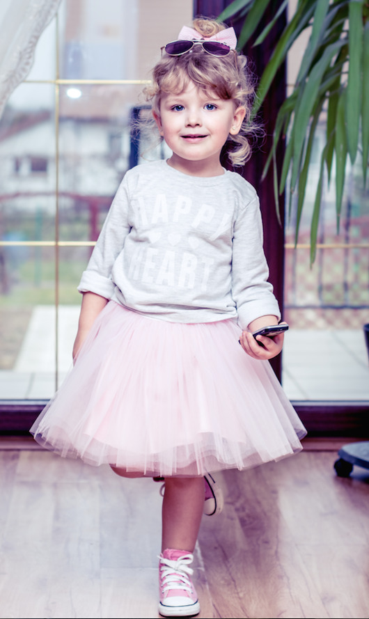 Tiulowa Spódniczka Pudrowy róż - Rosette TUTUPrincess