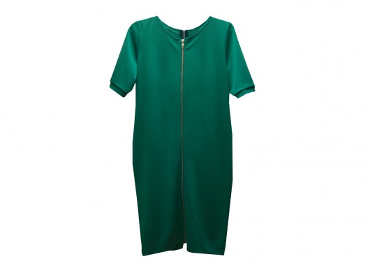 Double Zipped Dress Green SM Lets Funky