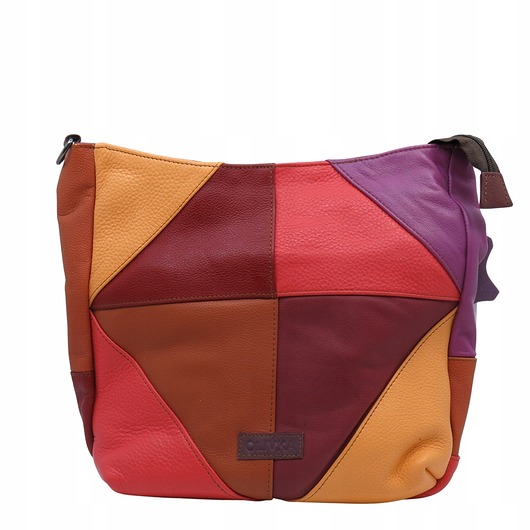 torby na ramię Torebka damska klasyczna skórzana na ramię oryginalna szeroki pasek OLIVKA