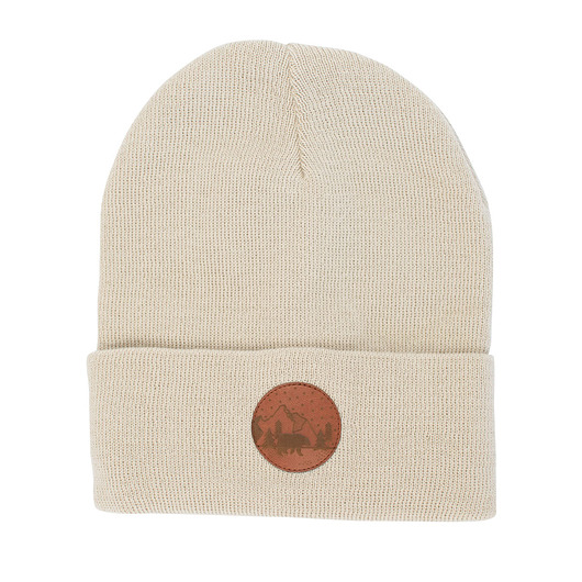 Czapka Beanie Bawełna Beżowa KABAK