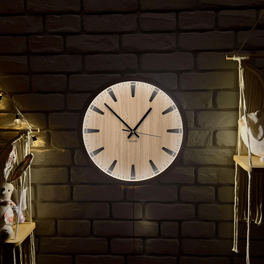 zegary Podświetlany zegar ścienny LED  40 cm