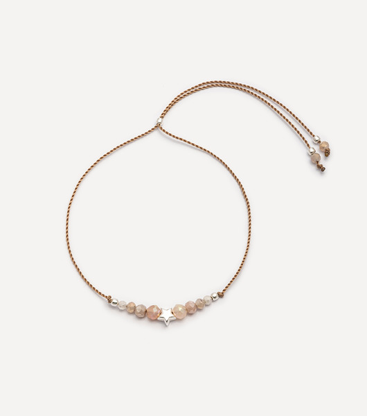 bransoletki na sznurku Bransoletka srebrna na sznureczku Starry Night