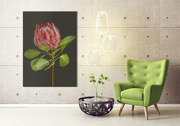 OBRAZ NA PŁÓTNIE - RÓZOWY KWIAT-50x70cm NOWdeco