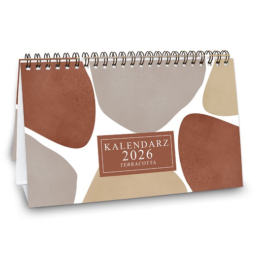 kalendarze i plannery Kalendarz biurkowy 2026 TERRACOTTA na biurko wolnostojący