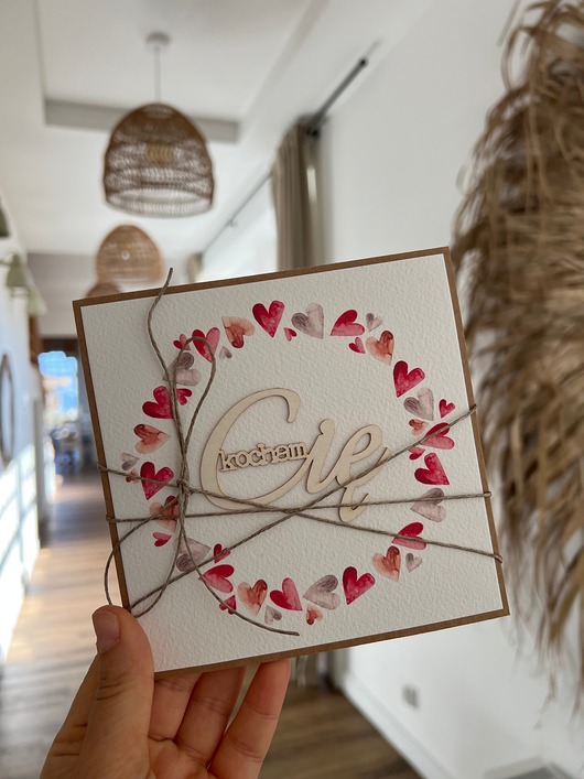 kartki scrapbooking Kartka kocham Cię