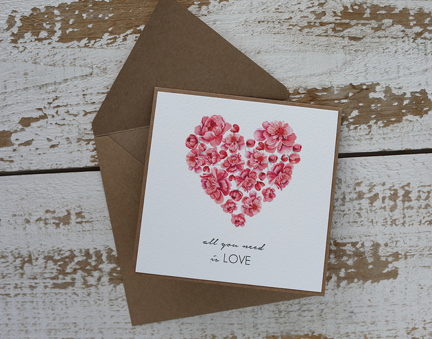 kartki scrapbooking Kartka walentynkowa ślubna