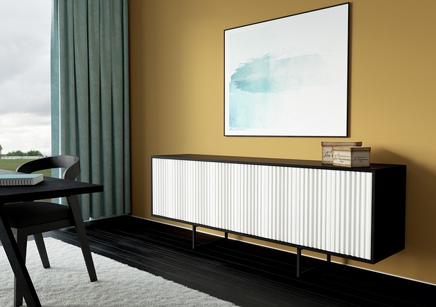 Komoda ABATO Lines fornir dąb czarny B2design