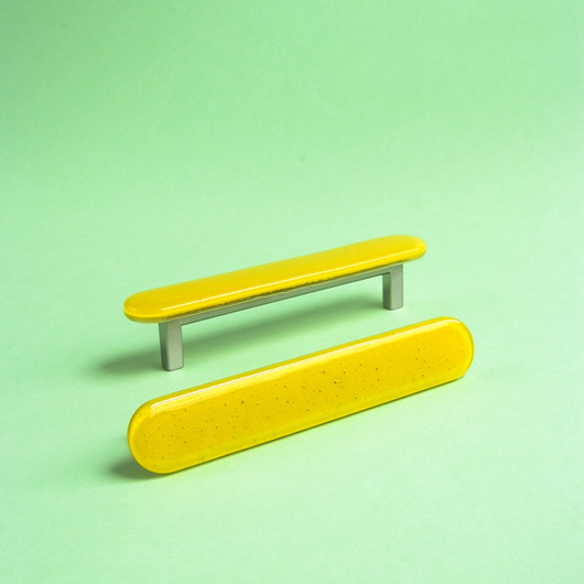 gałki do mebli Żółte uchwyty do mebli - ręcznie wykonane