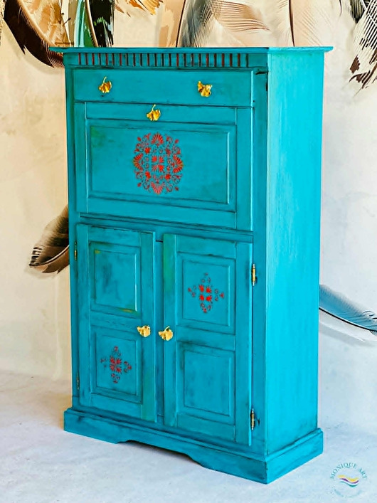 meble - inne Barek, szafka kolorowa, styl boho, meble artystyczne, unikat, art