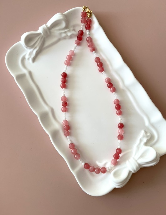 naszyjniki - inne Naszyjnik Harmony z jadeitem i kamieniem księżycowym