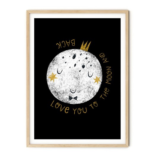 Plakat skandynawski Love You to the Moon  myscandi