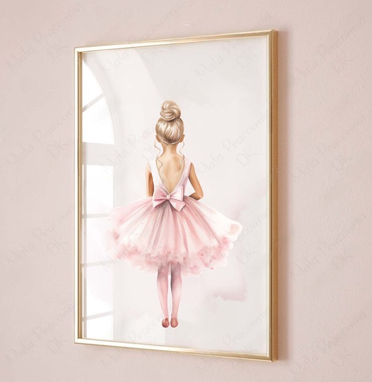 obrazy i plakaty do pokoju dziecięcego Plakat, obrazek  Baletki, łabędź Balerina, baletnica nr.6