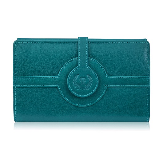 portfele damskie Portfel damski skórzany zielony duży skóra licowa ochrona RFID Paolo Peruzzi 