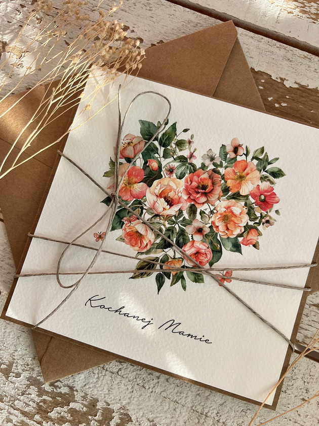 kartki scrapbooking Ręcznie robiona kartka na dzień matki, dla mamy