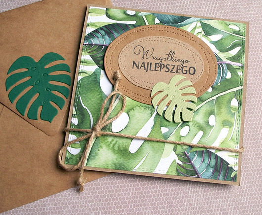 kartki scrapbooking Wszystkiego najlepszego :: TROPIKALNA kartka