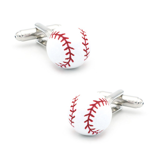 spinki do mankietów SPINKI DO MANKIETÓW Baseball piłka gra koszuli