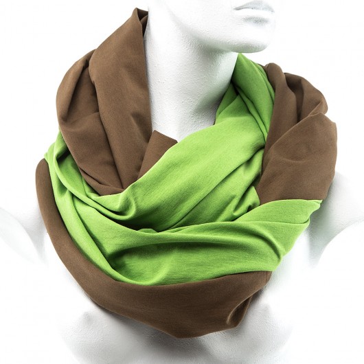 Tuba Komin Szal 2w1 ZIELEŃ CAFFEE LATTEE CADOaccessories