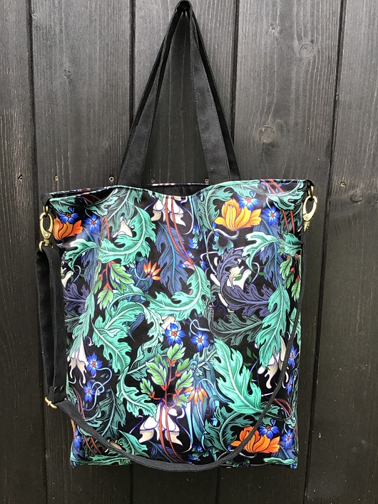 torby XXL Torba na ramię XXL - print zaczarowany ogród