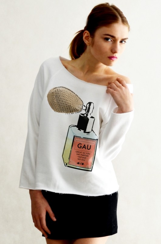 GAU PARFUM biała bluza oversize GAU great as You