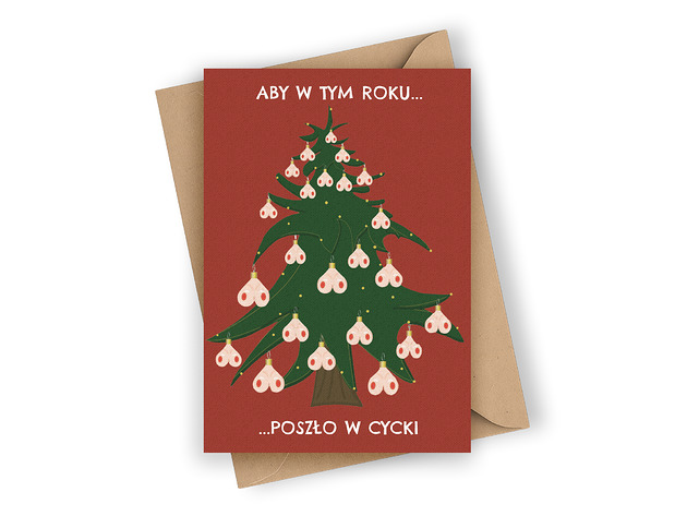 kartki świąteczne Kartka świąteczna- Aby w tym roku poszło w cycki!