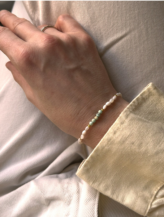 bransoletki z kamieni naturalnych Wyciszenie - Amuletka z Turkusem Peruwiańskim