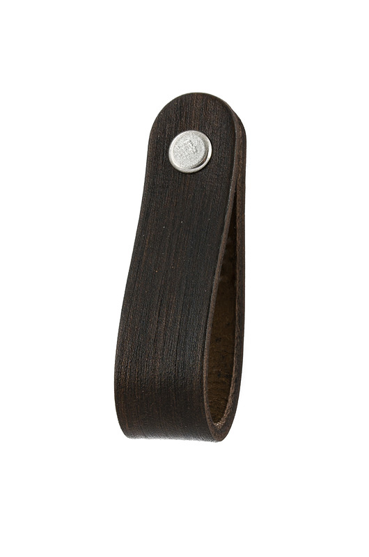 gałki do mebli Skórzany uchwyt meblowy COLORISO D BROWN WOOD P