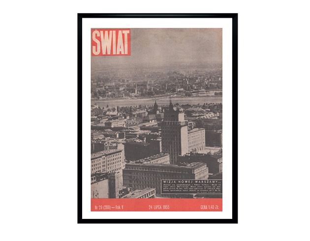 grafiki i ilustracje Oprawiona okładka czasopisma ŚWIAT  z 07/1955 roku