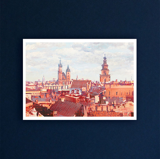 kartki okolicznościowe - wydruki Kartka Premium - Dachy Krakowa