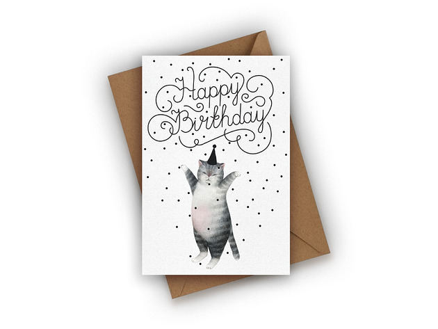 kartki okolicznościowe - wydruki Kartka urodzinowa- Happy Birthday