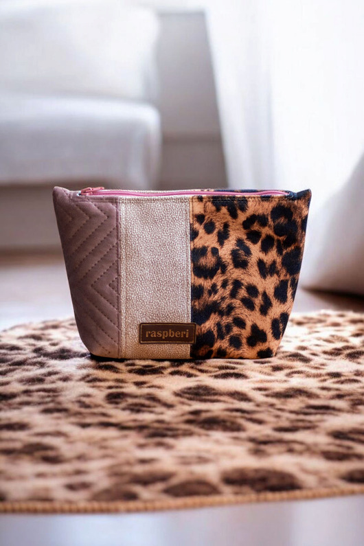 kosmetyczki Kosmetyczka MAXI patchwork panterka