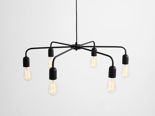 Nowoczesna lampa wisząca żyrandol Croser 6 ramion czarna CustomForm