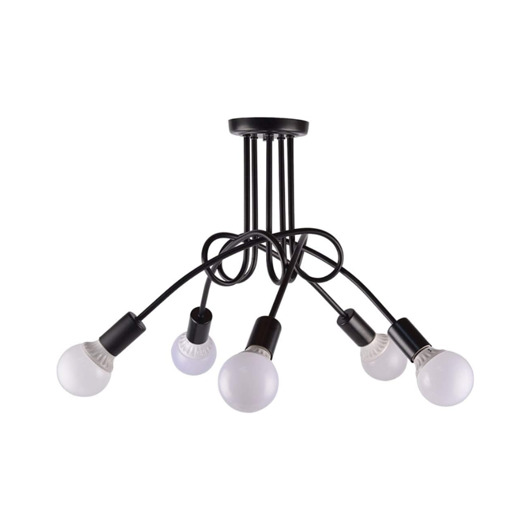 lampy wiszące Lampa wisząca zwis żyrandol lampa na sufit czarna LED E27