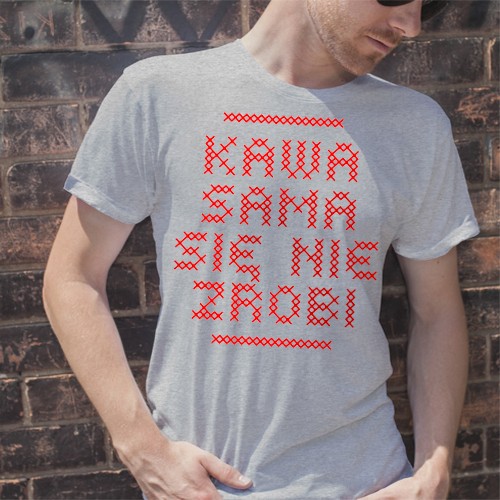 Kawa sama szara Męska ONE MUG A DAY