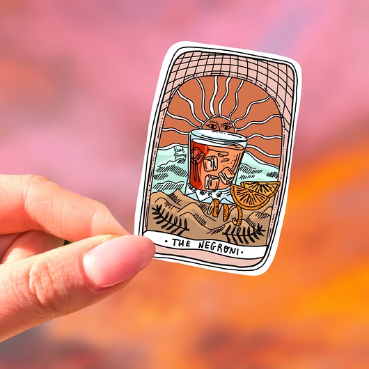 naklejki i wlepy Naklejka - tarot THE NEGRONI