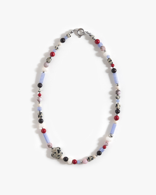 kolie Niebiesko-czerwony naszyjnik z kamieni naturalnych