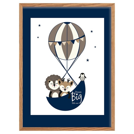 obrazy i plakaty do pokoju dziecięcego Obrazek Grow Up blue 30x40cm
