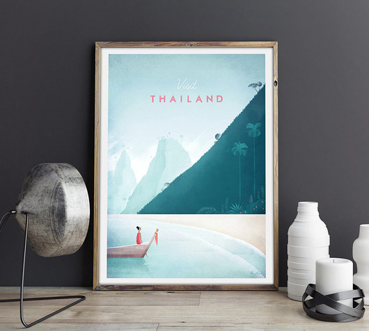 Tajlandia - vintage plakat 50x70 cm minimalmill