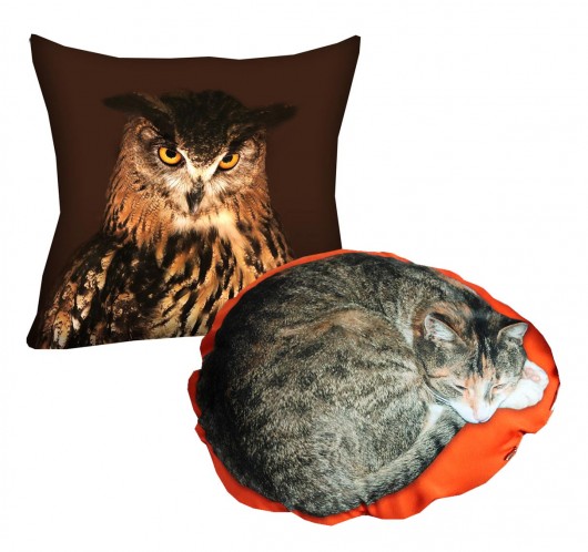 promocja! 2 poduchy sowa 45cm i kot 40x50cm AT design