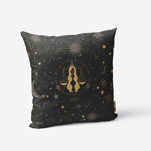 poduszki z grafiką Poduszka dekoracyjna - Waga - znak zodiaku